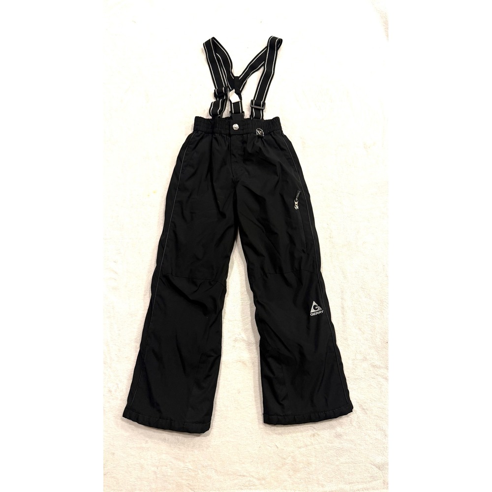 Gerry Kids Black Insulated Snow Pants Adjustable Suspenders Size M 10/12